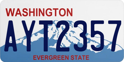 WA license plate AYT2357