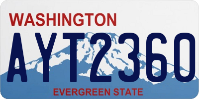 WA license plate AYT2360
