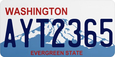 WA license plate AYT2365
