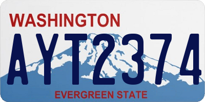 WA license plate AYT2374