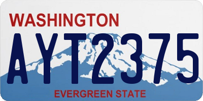 WA license plate AYT2375