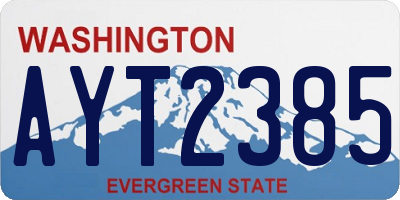 WA license plate AYT2385