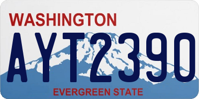 WA license plate AYT2390