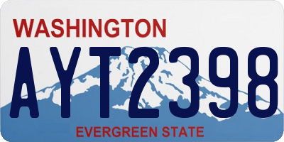 WA license plate AYT2398