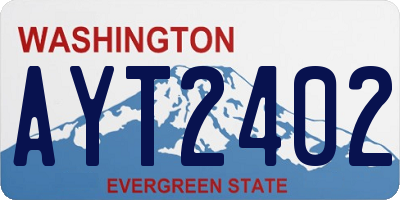 WA license plate AYT2402