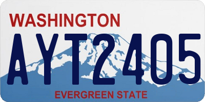 WA license plate AYT2405