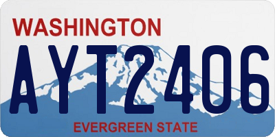 WA license plate AYT2406