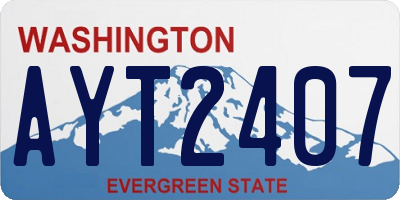 WA license plate AYT2407