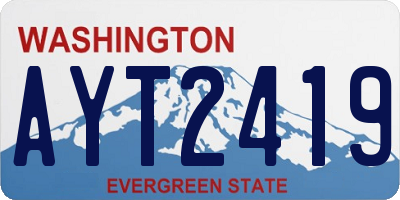 WA license plate AYT2419