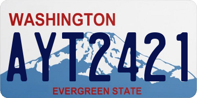 WA license plate AYT2421