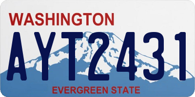 WA license plate AYT2431