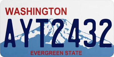 WA license plate AYT2432