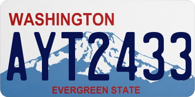 WA license plate AYT2433