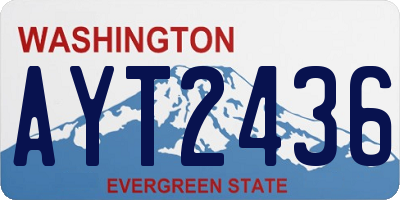 WA license plate AYT2436