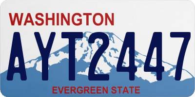 WA license plate AYT2447