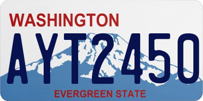 WA license plate AYT2450