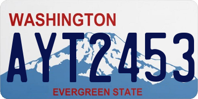 WA license plate AYT2453