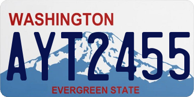 WA license plate AYT2455