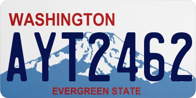 WA license plate AYT2462