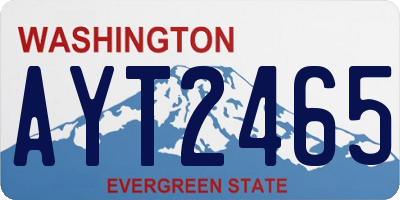 WA license plate AYT2465