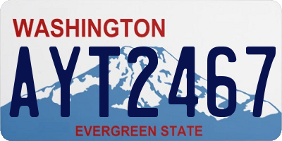WA license plate AYT2467