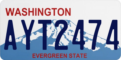 WA license plate AYT2474