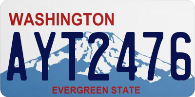WA license plate AYT2476