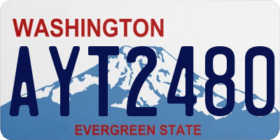 WA license plate AYT2480