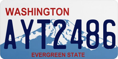 WA license plate AYT2486