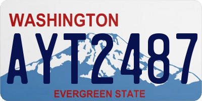 WA license plate AYT2487