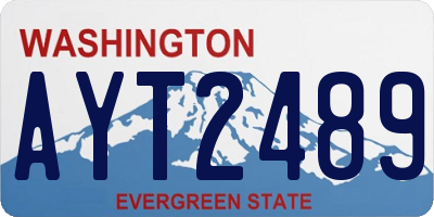 WA license plate AYT2489