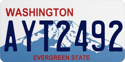 WA license plate AYT2492