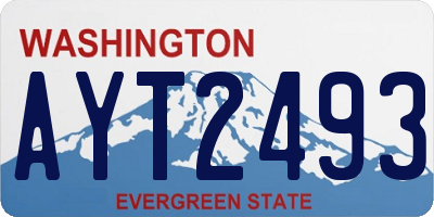 WA license plate AYT2493