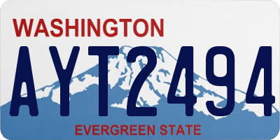 WA license plate AYT2494