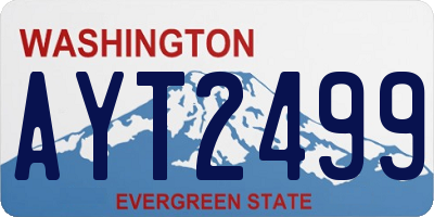 WA license plate AYT2499