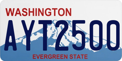 WA license plate AYT2500