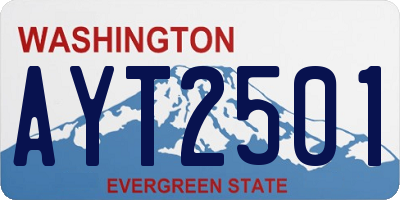 WA license plate AYT2501