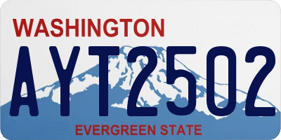 WA license plate AYT2502