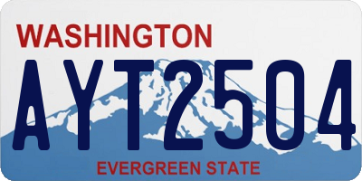 WA license plate AYT2504