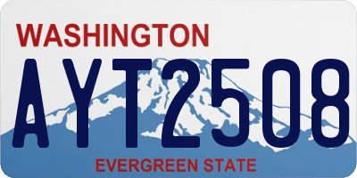 WA license plate AYT2508