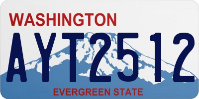 WA license plate AYT2512