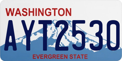 WA license plate AYT2530