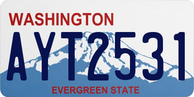 WA license plate AYT2531