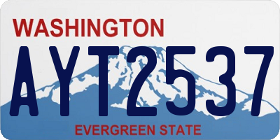 WA license plate AYT2537