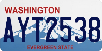WA license plate AYT2538