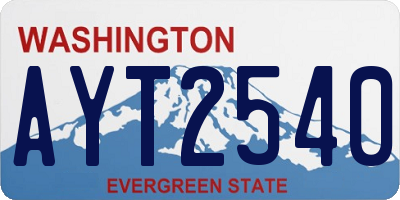 WA license plate AYT2540