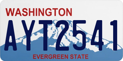 WA license plate AYT2541