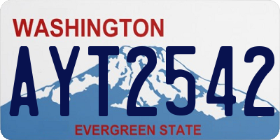 WA license plate AYT2542