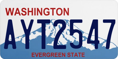 WA license plate AYT2547