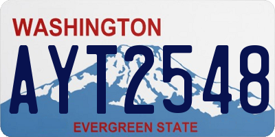 WA license plate AYT2548